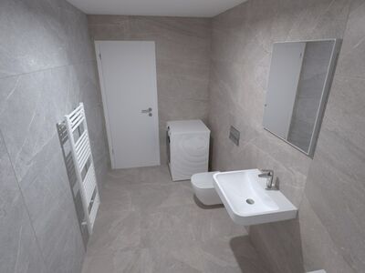 Vizualizace typické koupelny | Vizualizace typické koupelny + WC